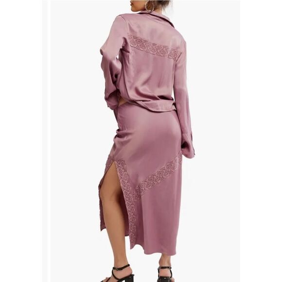 Free People Women's Pink Lucia Maxi Skirt Size XS - Picture 1 of 7